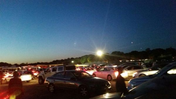 An image of the traffic jam following the 2014 Belmont Stakes, which some attendees reported left them stranded for hours after the race on June 7, 2014. Photo Credit: Brooke Jackson 
